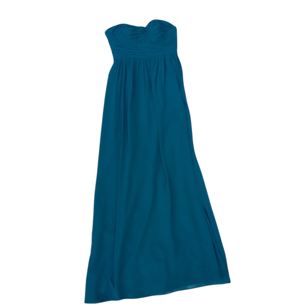 FOR CRAFT Donna Morgan Strapless Jade Teal Gown SZ 2 NEW